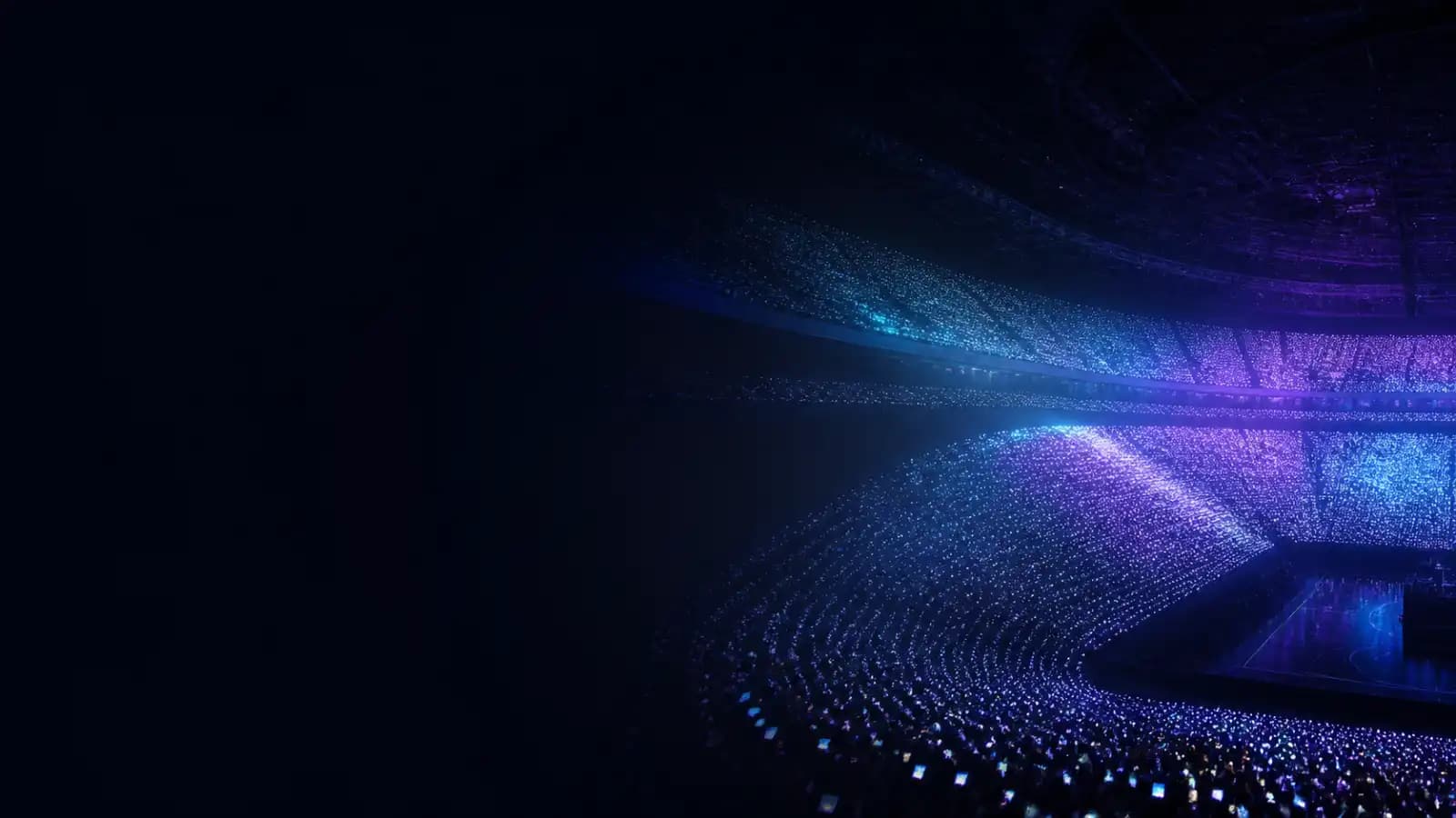 Telefon ışıklarıyla ortak bir görsele dönüşen tribün