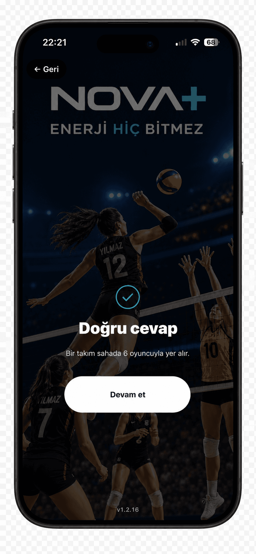 Trivia doğru cevap ekranı