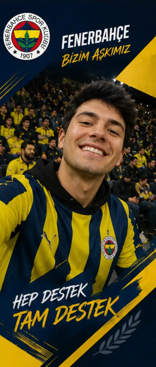 Fenerbahçe markalı tribün selfie görseli