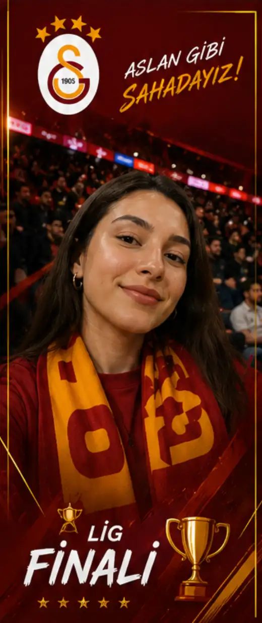 Galatasaray lig finali tribün selfie görseli